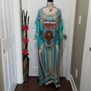 Beautiful Boho Hippi Digital Print Kaftan Dress